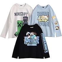 Amazon.com: Minecraft Boy's T-Shirt 3-Pack - Casual, Long