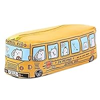 Alisy Pencil Box for Girls, Students Kids Cats School Bus Pencil Case Bag Office Stationery Bag