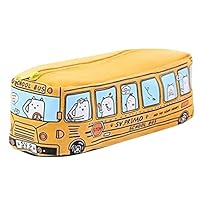 Alisy Pencil Box for Girls, Students Kids Cats School Bus Pencil Case Bag Office Stationery Bag