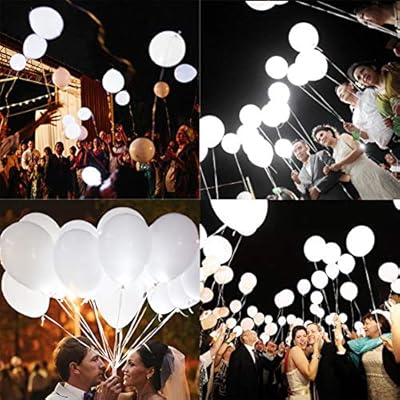 Amazon Ledmomo Led風船 光るバルーン Ledライト バルーンライト 提灯ライト 誕生日 結婚式 パーティー お祭り 応援 装飾 風船 提灯用ライト 白 60個セット 風船 バルーン おもちゃ