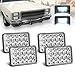 (4pcs) Dot approved 4x6 inch LED Headlights Rectangular Replacement H4651 H4652 H4656 H4666 H6545 for Peterbil Kenworth Freightinger Ford Probe Chevrolet Oldsmobile Cutlass primary