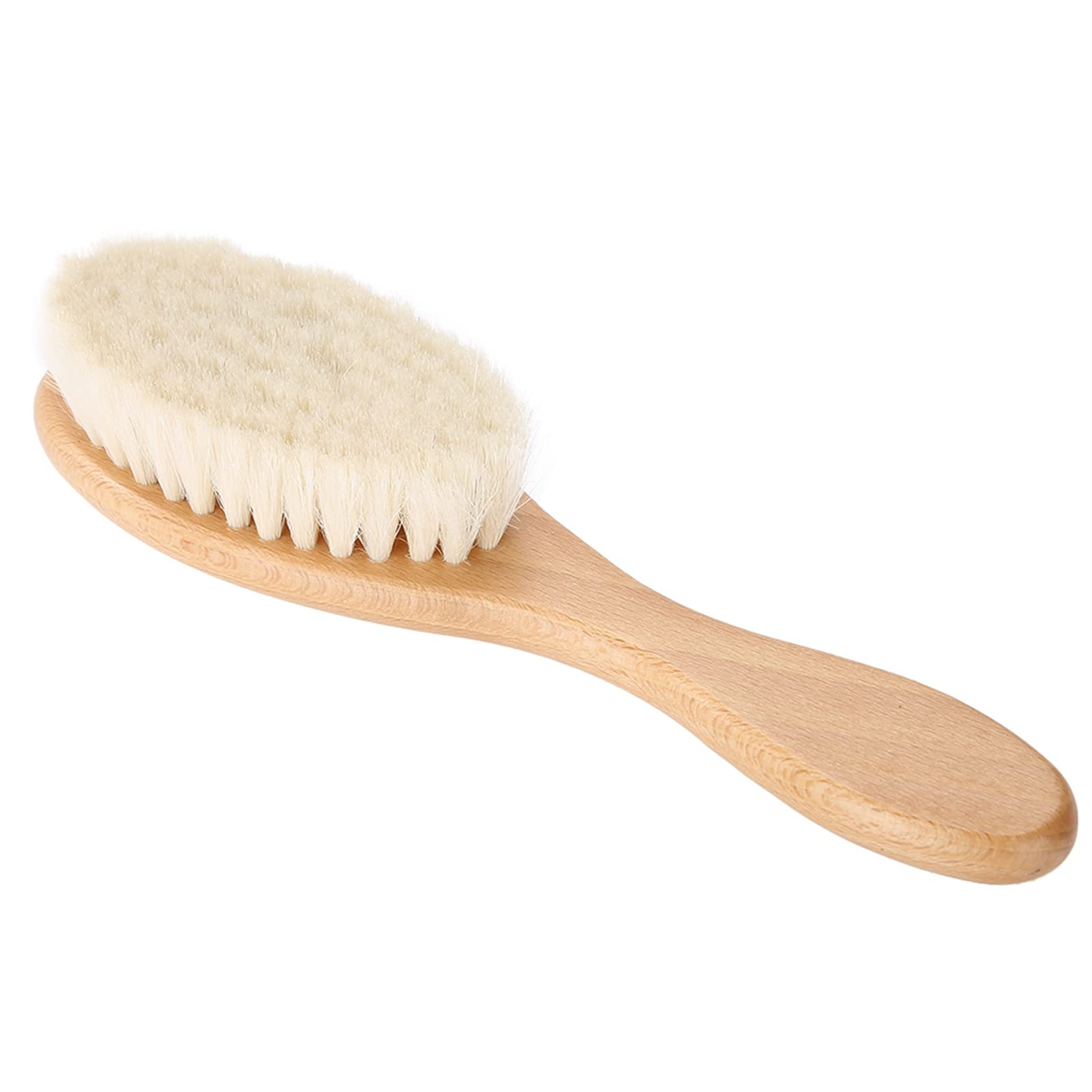 FILFEEL Hair Cleaning Brush for Baby, Wooden Handle and Goat Bristles Design, Soft Bristle Hairbrush Men Beard Grooming Brush Cleaning Tool
