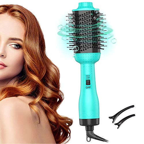Hair Dryer Brush, Upgrade 5-in-1 Hot-Air Brush, One Step Hair Dryer & Volumizer, Negative Ion Reduce Frizz Static Hair Straightener Curler Brush, Professional Hot air Hair Styler Brush, for All Hair