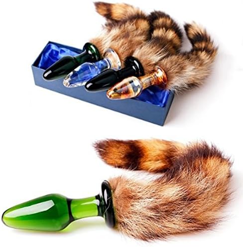 Yocitoy Wild Dog Tail Crystal Glass An-al Plug Role Playing Green
