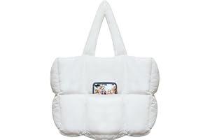 NAARIIAN women large puffer purse puffy tote bags dupes light weight handmade nylon bag woven shoulder handbag