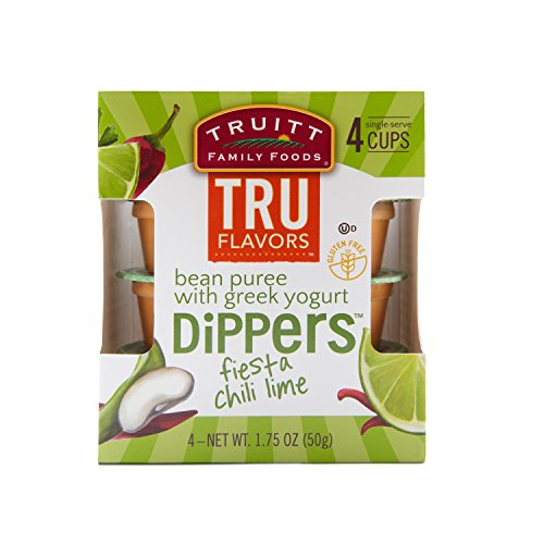 Truitt Family Foods Tru Flavors Fiesta Chili Lime Dippers, Non-GMO, Plant Protein 1.75 Ounce, 4 Count (Pack of 6)