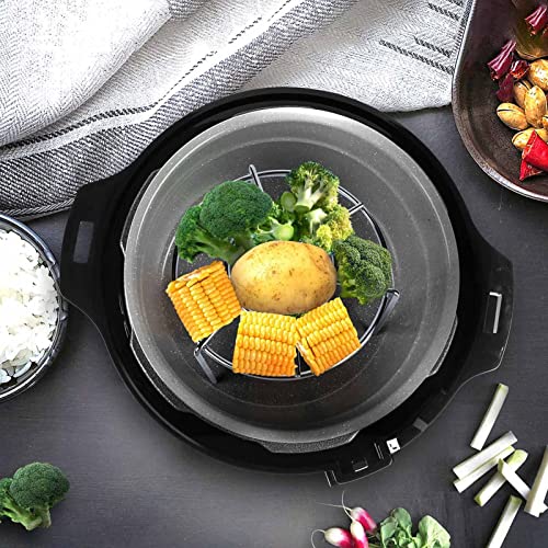 HULISEN Steam Rack, 37/8" and 15/8" Tall Trivet for Instant Pot 6 Qt