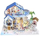 WYD DIY Passion Honey Assembled Wooden Dollhouse Miniature Furniture Kits With Light