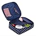 Ac.y.c Printed Multifunction Portable Travel Toiletry Bag Cosmetic Makeup Pouch Case Organizer for Travel (Navy Point)