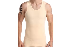 HANERDUN Men Compression Shirt Slimming Body Shaper Vest Tummy Control Shapewear Abdomen Undershirt