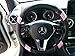 Jdragon Black & Pink PU Leather Best Grip Slip-On Steering Wheel Cover 14.25-15