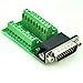 CZH-LABS Slim Right Angle D'sub Header Breakout Board, Terminal Block DSUB Connector Module (DB26HD Male)