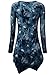 DJT Women's Ruffle Short Sleeve Lace V Neck Chiffon Tops T-Shirt Blouses Blue. XL