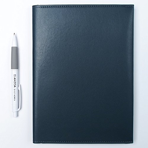 AHZOA 4 Pockets A5 Size Memo Padfolio S6 with Mechanical Pencil , Including 5 X 8 Inch Legal Writing Pad, Synthetic Leather Handmade 6.46 X 8.78 Inch Notepad Clipboard Holder (dark green)
