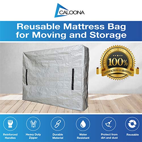 CALOONA Mattress Bags for Moving and Storage Reusable Mattress Cover
