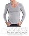KalvonFu Men's Modal Deep V Neck Long Sleeve Soft Basic T-Shirt