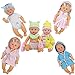 Young Buds Pack of 6 for 9-10-11 Inch Alive Baby Doll Reborn Newborn Clothes with Bathing Suit Bottle (Bath Set)