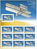 2003 First Controlled Flight of The Wright Brothers Sheet of 10 x 37 Cent Stamps Scott 3783 By USPS