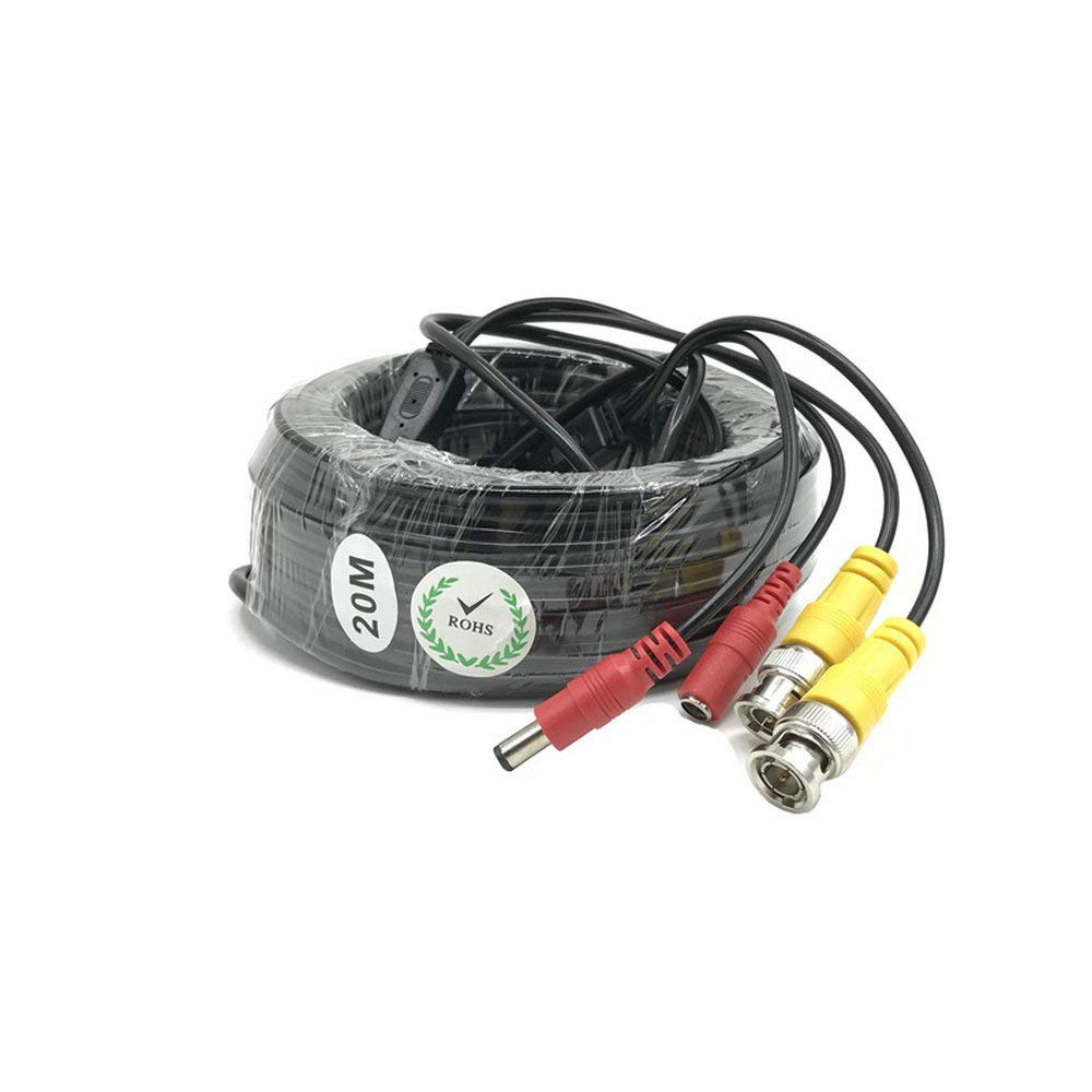 BW? 20 Meter CCTV BNC Video and Power Cable Extension Lead 20M - Cable type: 0.2mm?, Cable OD: 4.0mm