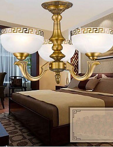 YUPD Full Copper lamp Marble Dining Hall Original Copper Chandelier , warm white-110-120v