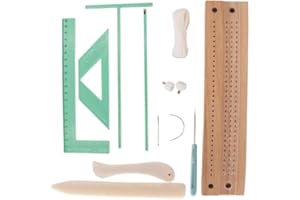 Hand Bookbinding Bookbinding Ruler Set Cutter Guide Great Stencils Book Binding Kits with Needle Punching Tool Scrapbooking T