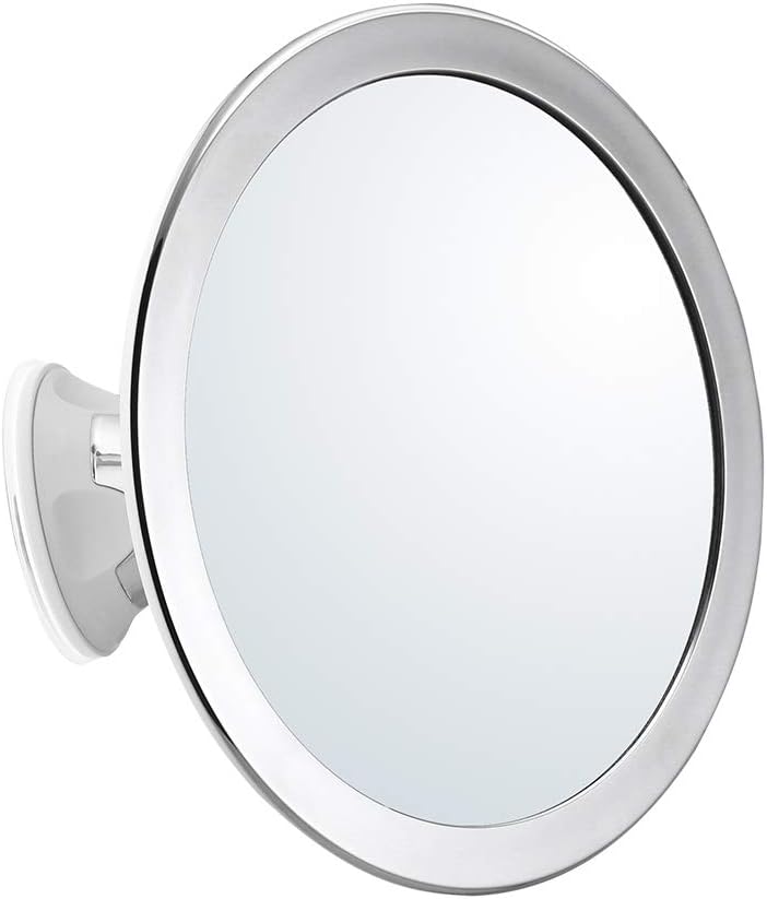 173mm 360 Degree Rotating Round Fogless Shaving Mirror Bathroom Shower Mirror with Locking Suction Anti-Fog Decorative Mirror -