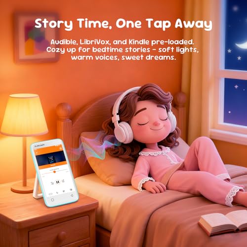 MP3 Player for Kids, Parental Controls, 16GB, Supports Spotify and Audible, Bluetooth and WiFi(Mint Green)
