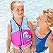 SwimSchool Swim Trainer Vest, Flex-Form, Adjustable Safety Strap, Easy On and Off, Medium/Large, up to 50 Lbs., Pink/Aqua