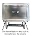 TigerChef 8 Quart Full Size Stainless Steel Chafer with Cool-Touch Plastic Handle (1, Full Size with 1/3rd Inserts)