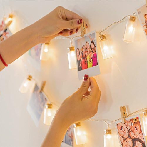 Willing Life 2 Pack 20 LED 9.84 ft/ 3 m Wish String Lights Fairy Waterproof Glass Jar Lights Battery Operated With Remote 8 Modes for Chirstmas Festival Wedding Party Patio Garden Home,Warm White