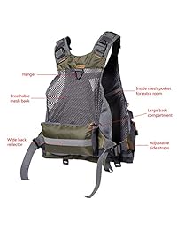 Bassdash   Chaleco de pesca ajustable para hombres y mujeres, para pesca con mosca y actividades al aire libre