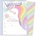 Koko Paper Co Magical Unicorn Invitations with Butterflies and Castle. 25 Lavender Envelopes and Fill in the Blank Style Invites for Birthdays, Baby Showers and Other Events.