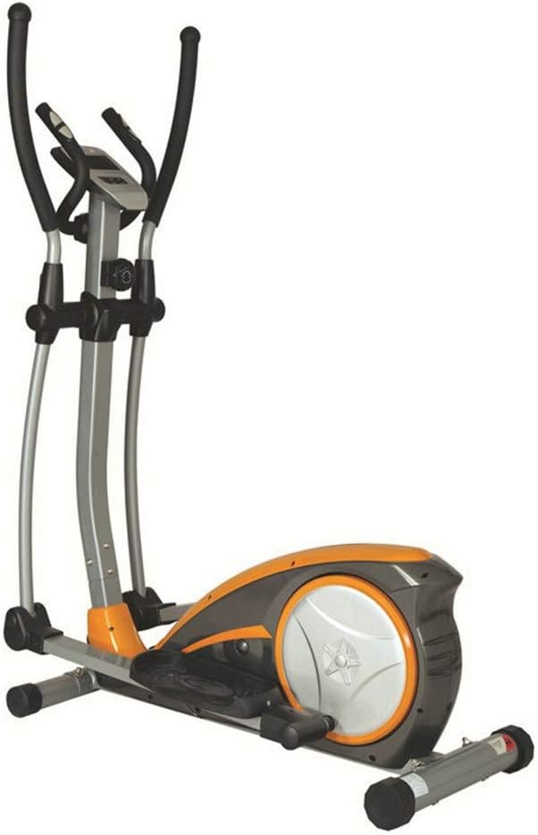 Xhtoe Cross Trainers Elliptical Machine Fitness Workout Cardio Training Machine Control Elliptical Trainer With LCD Monitor Brown Multifunctional Display (Color : Brown, Size : 120x67x154cm)