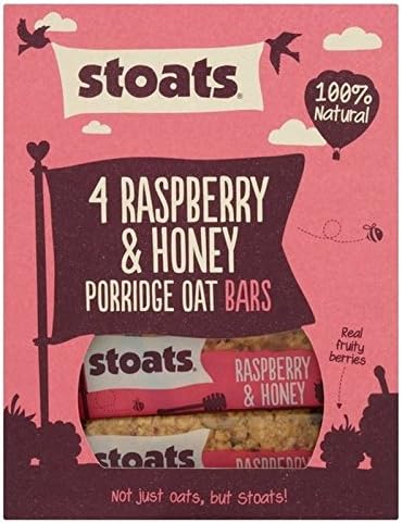 Stoats Raspberry & Honey Oat Bars 4Pk 200g
