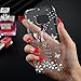 Galaxy S7 Case (Not for Edge) - Mavis's Diary 3D Handmade Bling Crystal Lovely Butterfly Flowers with Shiny Sparkle Rhinestone Diamonds Design Clear Hard PC Cover for Samsung Galaxy S7 (2016)