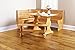 Essential Home Emily Breakfast Nook Kitchen Nook Solid Wood Corner Dining Breakfast Set Table Bench Chair Booth