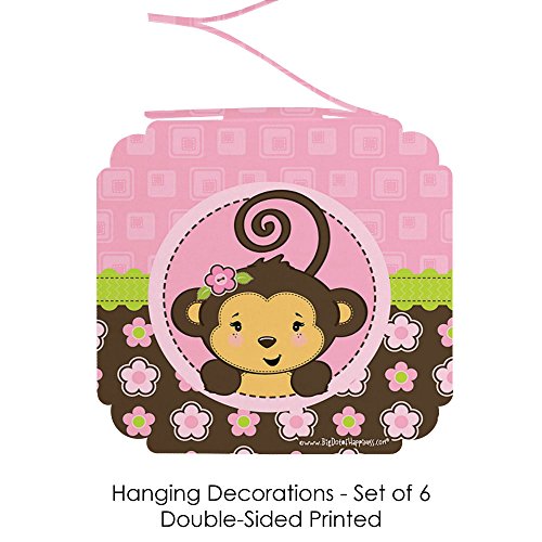 Big Dot Of Happiness Pink Monkey Girl Baby Shower Or Birthday