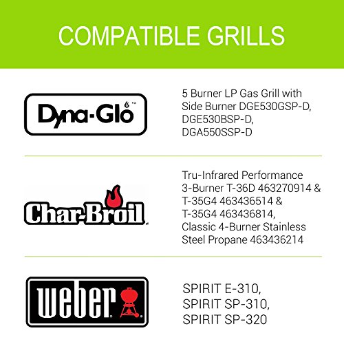 BORITAR BBQ Grill Cover 52 Inch to 58 Inch 300D PU Coating for Weber Holland Jenn Air Brinkmann and Char Broil, More Lightweight and Stronger All Weather