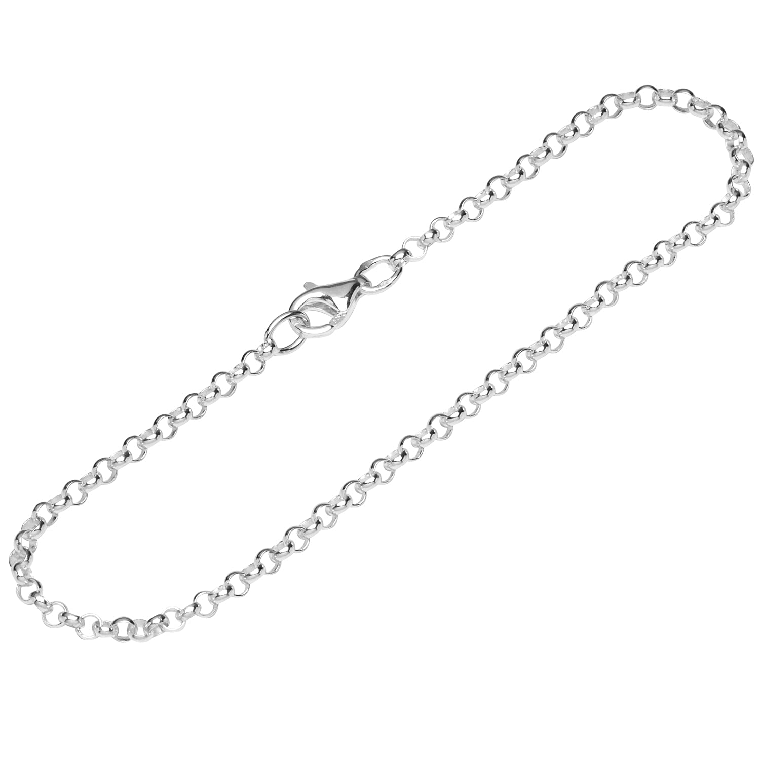 NKlaus bracelet 925 Sterling Silver 19cm pea necklace round wide ladies design bracelet 12676