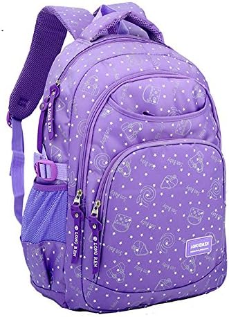 Eshops Girls Backpack for School Bookbag for College Daypack Book Bags Purple