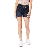 Signature by Levi Strauss & Co. Gold womens Juniors High Rise Shortie Cut Off Shorts