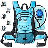 Atlapa Sports Lightweight Hydration Backpack 2L TPU Leak Proof Water Bladder Insulated Pocket Cold Storage Padded Shoulder Adjustable Straps Daypack for Hiking Skiing Running Cycling
