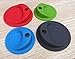 THINKCHANCES Reusable Food Grade and BPA Free Silicone Circulr Hole Drinking Sip Lid for Mason, Ball, Canning Jars (Wide Mouth, Grey)