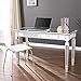 Furniture HotSpot Mirrored Writing Desk - Silver Mirror Vanity Table with Two Drawers - Glam Design