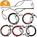 Kenkio 5 Pieces Eyeglass Cord PU Leather Eyeglass Straps Eyeglass Retainer