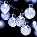 Solar String Lights Globe Crystal Balls Waterproof LED Fairy Lights for Garden Yard Home Party Wedding Decoration Cool White