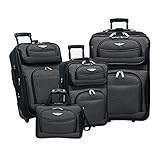 Travel Select Amsterdam 4-Piece Softshell Deluxe Expandable Rolling Luggage Set