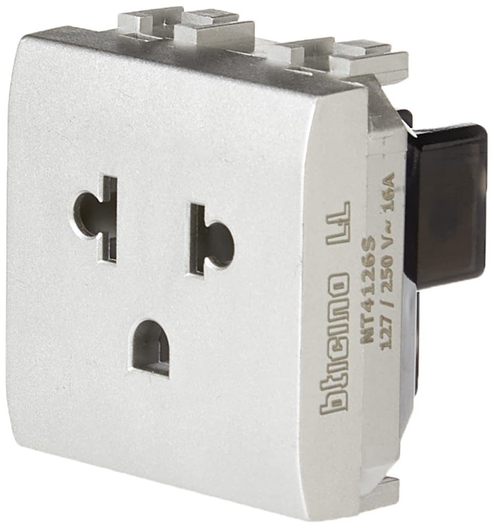 Bticino - nt4126s Euro-American Base 2p+t 16a livinglight Ref. 6572520064