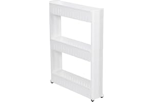 28" Slim Slide Out Storage Tower for Laundry, Bathroom, or Kitchen By Trademark Innovations