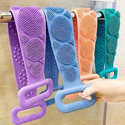 Mammoth Silicone Bath Body Brush, Exfoliating Long Silicone Body Back Scrubber, Easy to Clean, Lathers Well, Eco Friendly, Long Lasting 1 pic